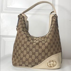 Authentic Gucci Britt Hobo Small Canvas bag
